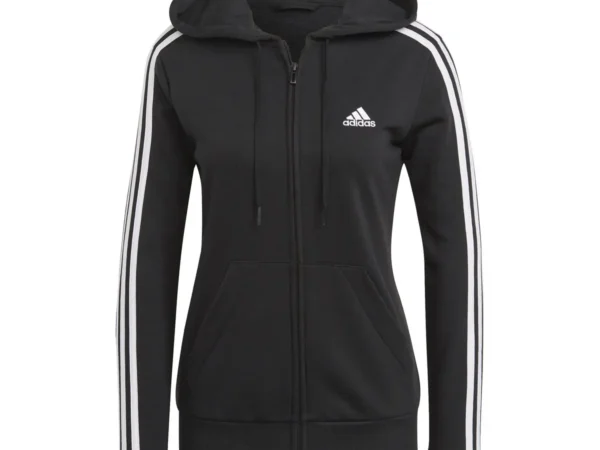 Sweatshirt zippé à capuche femme adidas Essentials French Terry 3-Bandes