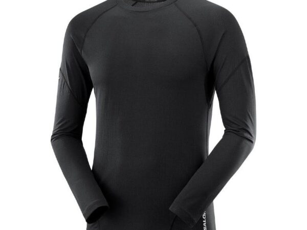 T-shirt Manches Longues Cross Run Noir - Homme