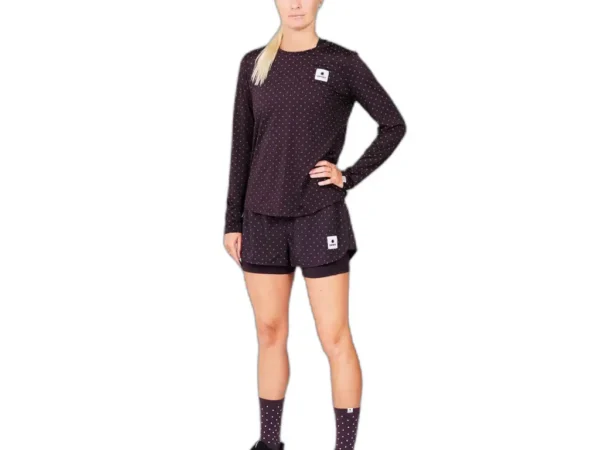 T-shirt manches longues femme Saysky Reflective Polka Pace