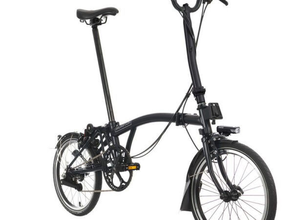 Velo pliant Brompton C Line Explore - Guidon H - Batterie, Matt black/ Matt black, Rallongée, Sans