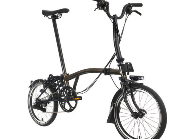 Velo pliant Brompton C Line Explore - Guidon M - Batterie, Black Lacquer, Sans, Standard