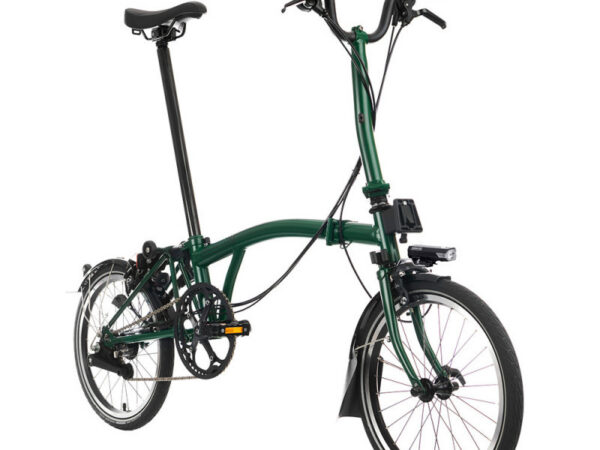 Velo pliant Brompton C Line Explore - Guidon M - Batterie, Racing green/Racing green, Sans, Standard