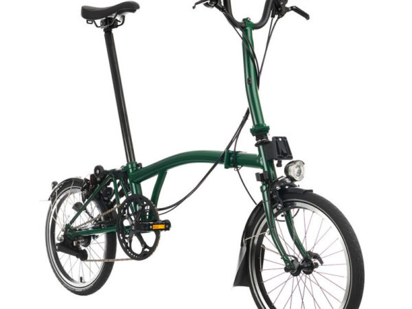 Velo pliant Brompton C Line Explore - Guidon M - Dynamo, Racing green/ Matt black, Sans, Standard