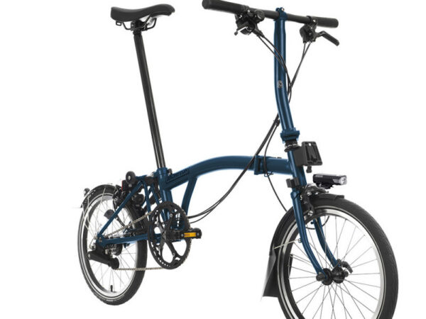 Velo pliant Brompton C Line Explore - Guidon S - Batterie, Ocean blue/ Ocean blue, Sans, Standard