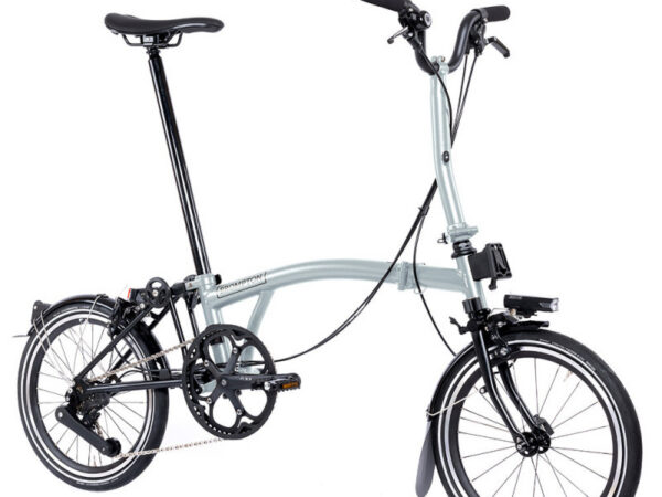 Vélo pliant Brompton P Line Explore 12 vitesses - Guidon M - Lunar Ice, Sans, Standard