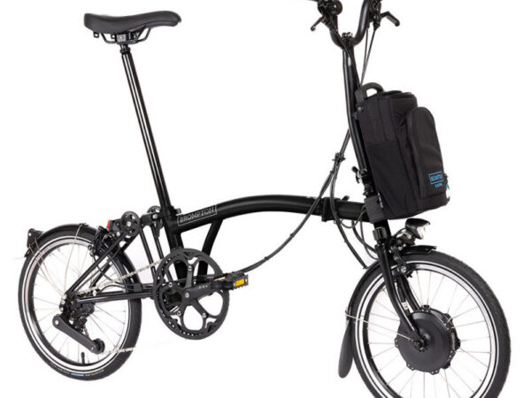 Vélo pliant électrique Brompton Electric C Line Explore 12 vitesses - Guidon M - Matt Black, Sans, Standard