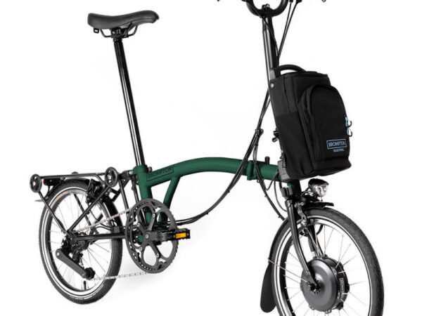 Vélo pliant électrique Brompton Electric C Line Explore 12 vitesses - Guidon H - Avec, Racing Green, Standard