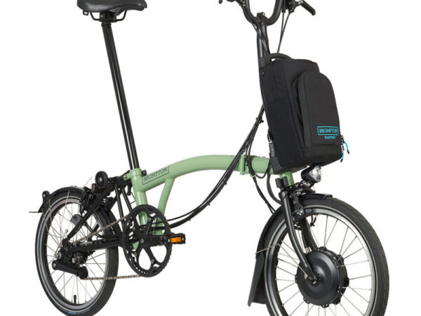 Vélo pliant électrique Brompton Electric C Line Explore - 6 vitesses (2023) - Matcha Green, Medium (type M)