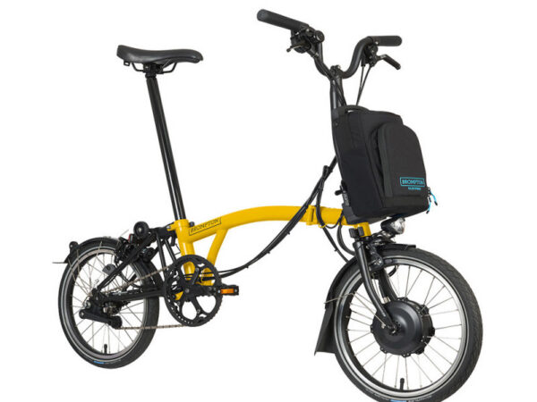 Vélo pliant électrique Brompton Electric C Line Explore - 6 vitesses (2023) - Medium (type M), Yellow Bumblebee