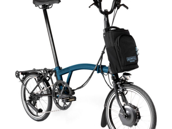 Vélo pliant électrique Brompton Electric C Line Urban 4 vitesses - Guidon M - Avec, Ocean Blue, Standard