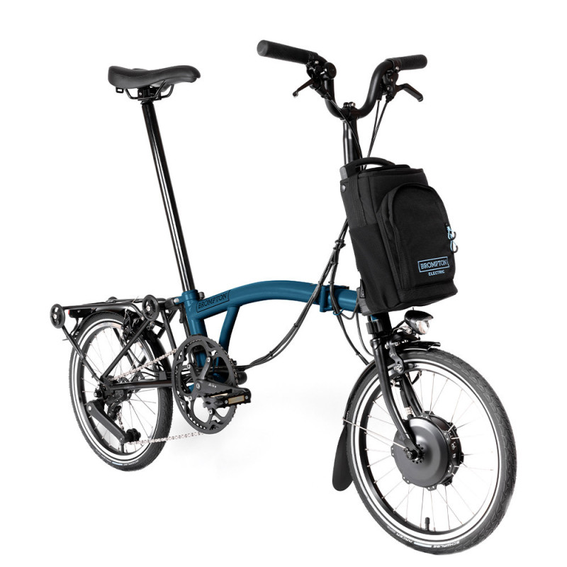 Vélo pliant électrique Brompton Electric C Line Urban 4 vitesses - Guidon M - Avec, Ocean Blue, Standard