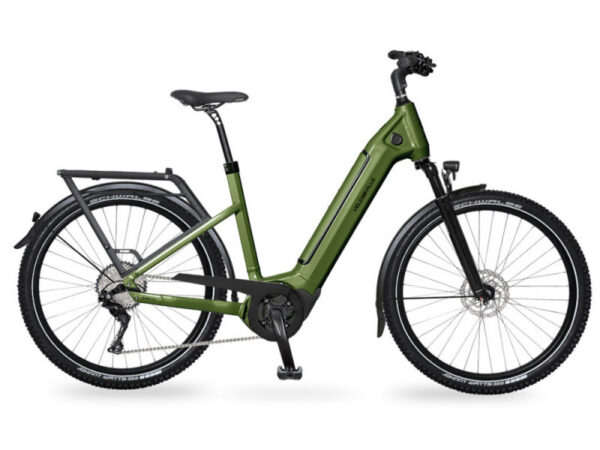 VTC électrique VELO DE VILLE SEB 890 Action - Sunrace 9V - 500 Wh, Non, Olive Green