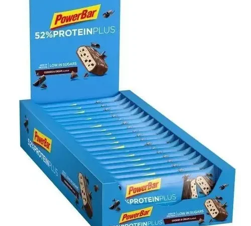 Barres PowerBar 52% ProteinPlus Low Sugar Cookies & Cream