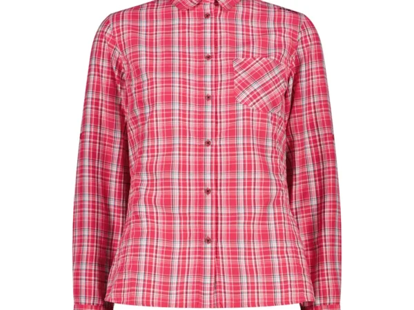 Chemise manches longues à carreaux femme CMP