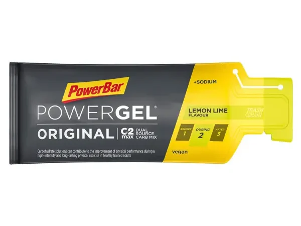 Gels PowerBar PowerGel 41gr Mixed : Strawberry-Banana-Green Apple-Lemon-Lime-Red Fruit Punch (X4)