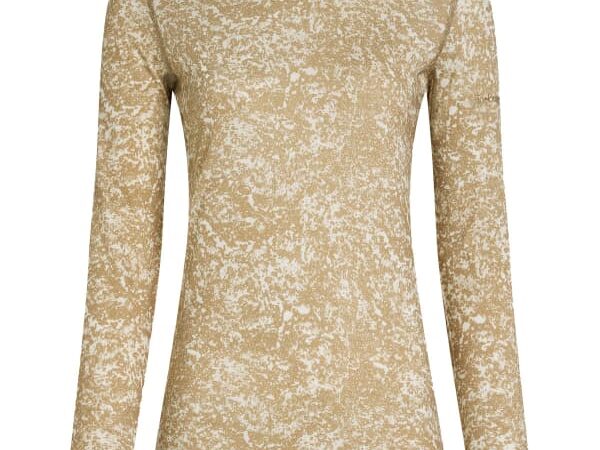 ICEBREAKER W MERINO 200 OASIS LS CREWE MOSS BLOOM AOP