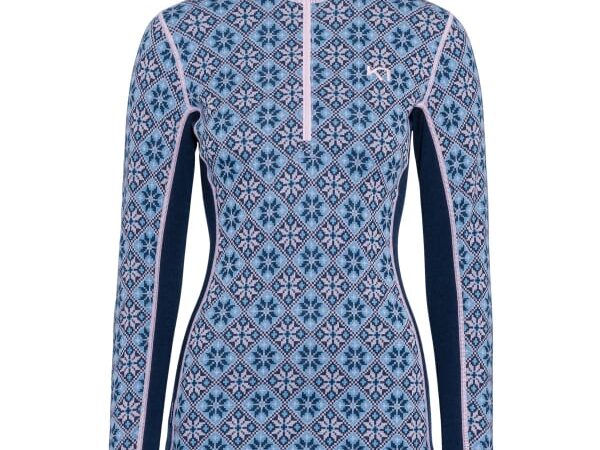 KARI TRAA ROSE HALF ZIP BASE LAYER TOP - 100% MERINO WOOL