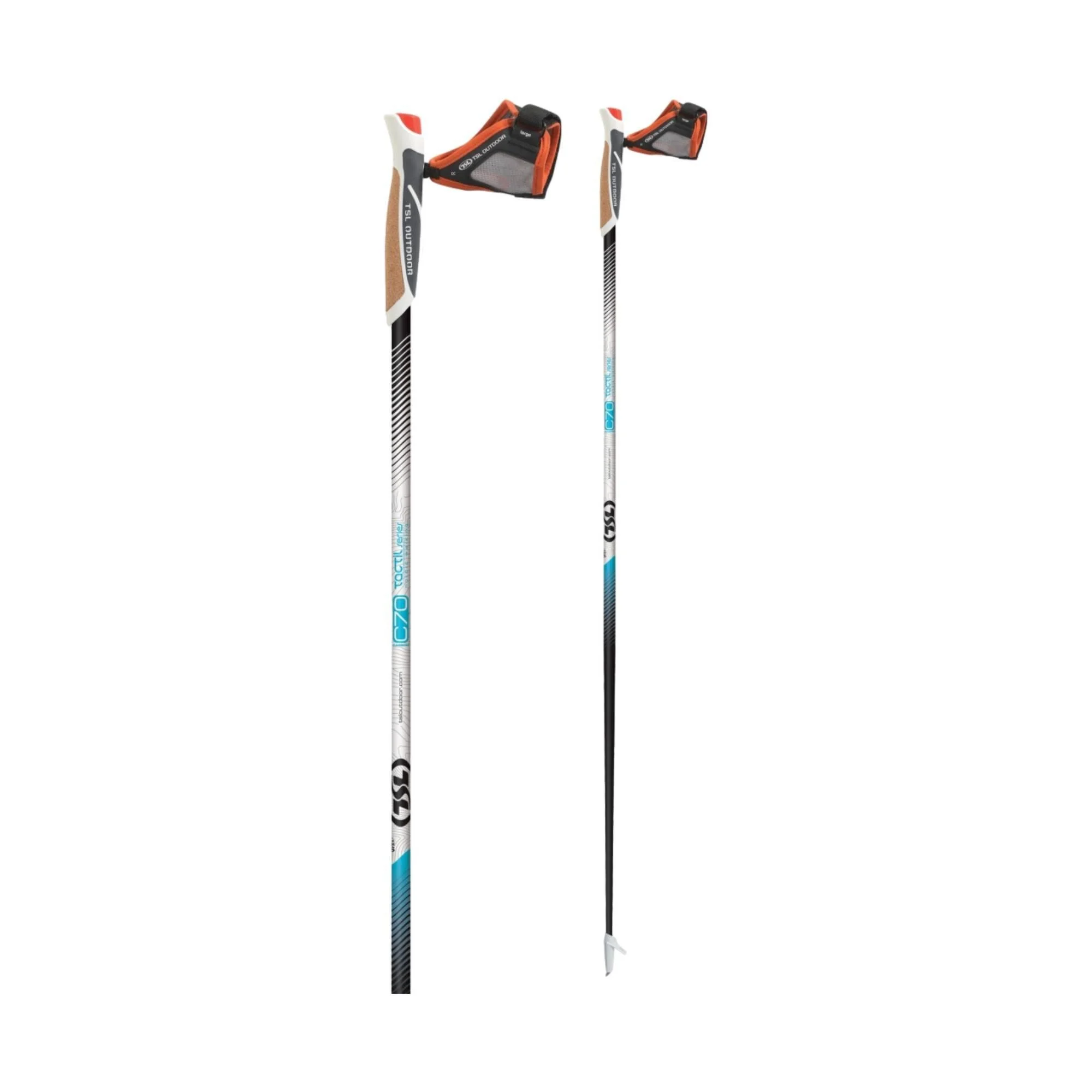 Bâtons De Marche Nordique Tactil C70 Spike Crossover